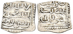 NAZARIES DE GRANADA. 1/3 Dirham. (Ar. 0,51g/12mm). Madinat Ghārnata / مدينة غرناطة. (Vives 2207, como 1/2 Dirham; Hohertz 770). MBC. 

NAZARIES DE G...