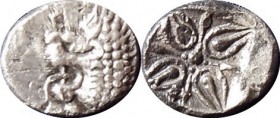 Caria - Hekatomnos cca.392-377 př.n.l - AR Obol