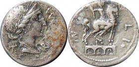 Man.Aemilius Lepidus 114-113 př.n.l.-Denár