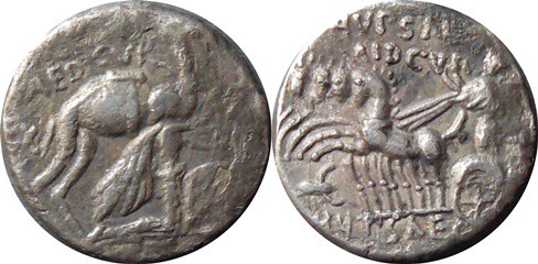 M.Aemilius Scarus a Publius Pl.Hypsaeus - 58 př.n.l.-Denár

M.Aemilius Scarus ...