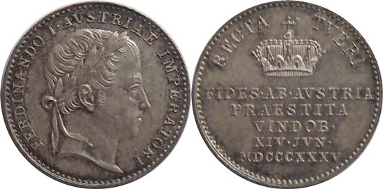 Ferdinand V. 1835-1848 - AR Malý žeton - 1835

Ferdinand V. 1835-1848 - AR Mal...