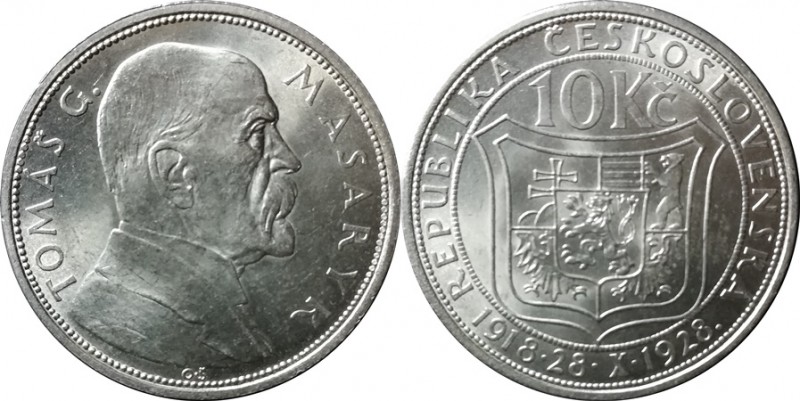 Československo 1918-1938, Pamětní ražby - 10 Korun, TGM - 1937

Československo...