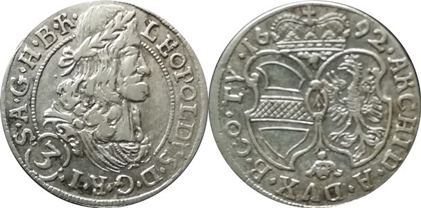 Leopold I. 1657-1705-3 krejcar - 1692

Leopold I. 1657-1705-3 krejcar - 1692 ...