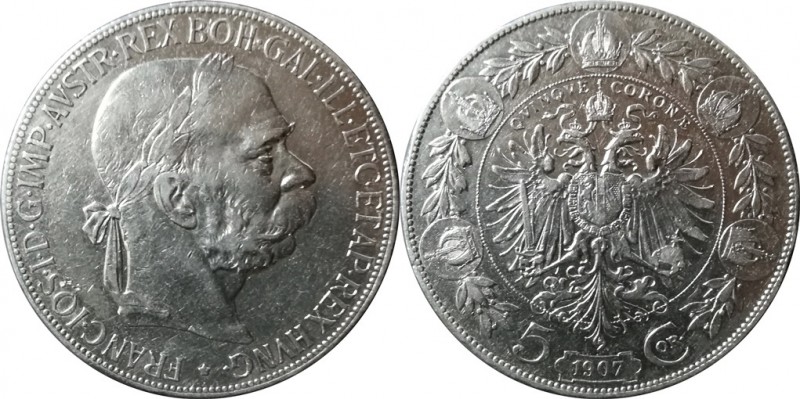 Korunová měna 1892-1916-5 Korun 1907

Korunová měna 1892-1916-5 Korun 1907
No...