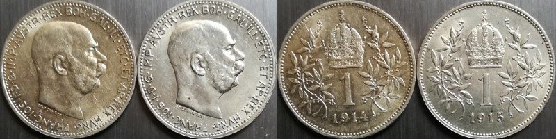 Korunová měna 1892-1916-1 Koruna

Korunová měna 1892-1916-1 Koruna 1914 a 1915...