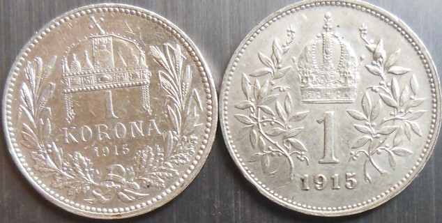 Korunová měna 1892-1916-Lot

Korunová měna 1892-1916-1 Koruna 1915 KB a 1915 b...