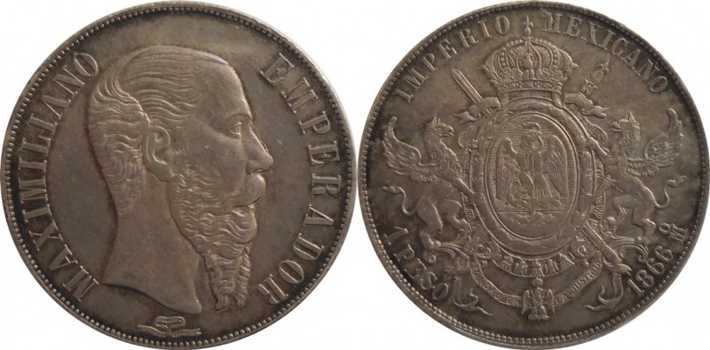 Maxmilian I. v Mexiku 1864-1867-1 Peso 1866

Maxmilian I. v Mexiku 1864-1867-1...
