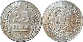 Německo - císařství-25 Pfennig 1909 "D"