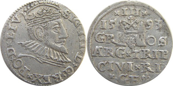 Polsko-Sigismund III. 1587-1632, III Groš, 1593 GE 

Polsko-Sigismund III. 158...