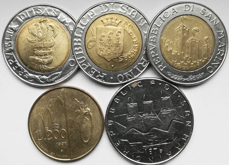 San Marino-Lot

San Marino-Lot
100-500 Lir z let 1979-1993 ...5 Pcs, 0-1, EF