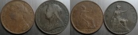 Velká Británie-Viktorie 1837-1901, 1 Penny 1880 a 1898