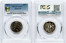 Australia 10 Cents 1973 PCGS MS 67