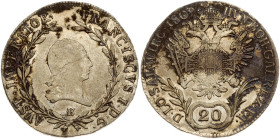 Austria 20 Kreuzer 1809 B