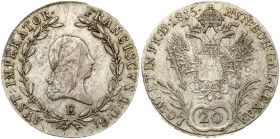Austria 20 Kreuzer 1815 E