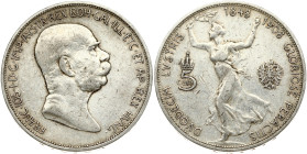 Austria 5 Corona 1908 Reign