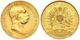Austria 10 Corona 1908 Reign