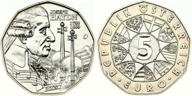Austria 5 Euro 2009 200th Anniversary of the Death of Joseph Haydn