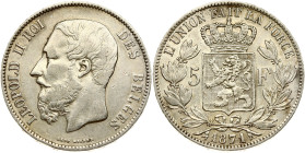 Belgium 5 Francs 1871