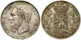 Belgium 5 Francs 1872