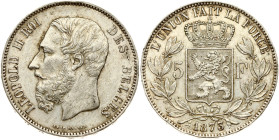 Belgium 5 Francs 1873