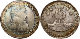 Bolivia 8 Soles 1840 PTS LR