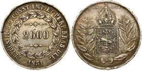 Brazil 2000 Reis 1851