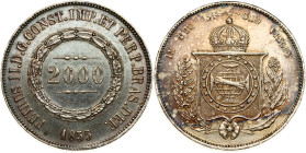 Brazil 2000 Reis 1855