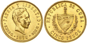 Cuba 5 Pesos 1916 Jose Marti