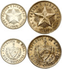 Cuba 10 Centavos 1948 & 20 Centavos 1949 Lot of 2 coins