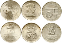 Czechoslovakia 10 & 50 Korun 1965-1973 Lot of 3 coins
