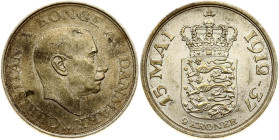 Denmark 2 Kroner 1937 NS Silver Jubilee of Reign