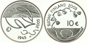 Finland 10 Euro 2005 60th Anniversary of Peace