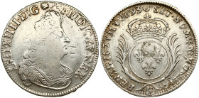 France 1/2 Ecu 1693 E Overstruck