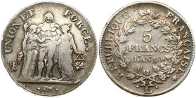 France 5 Francs LAN 10 (1801-02) L