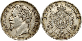 France 5 Francs 1868 A