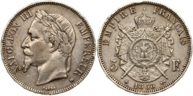 France 5 Francs 1868 BB