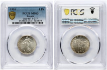 France 1 Franc 1916 PCGS MS 63