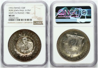 France 50 Francs 1976/1980 Joan Paul II visit France NGC MS 64
