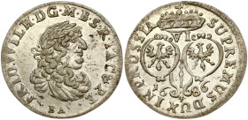 Germany Brandenburg-Prussia 6 Groschen 1686 BA
