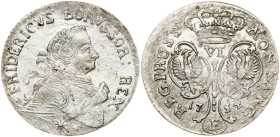Germany Prussia 6 Groscher 1754 E