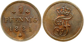 Germany Mecklenburg-Schwerin 1 Pfennig 1831