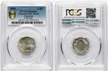 Germany Frankfurt 6 Kreuzer 1854 PCGS UNC Detail