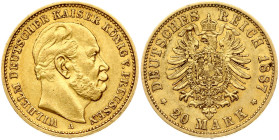Germany Prussia 20 Mark 1887 A