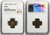 Germany 50 Pfennig 1898 A NGC AU 55