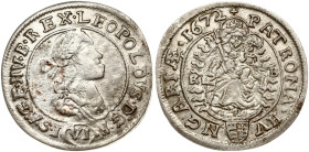Hungary 6 Kreuzer 1672/1 KB