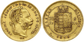 Hungary 20 Francs / 8 Forint 1875 KB