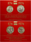 Iceland 500 & 1000 Kronur 1974 1st Settlement Lot of 2 coins