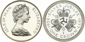 Isle of Man Crown 1977 Silver Jubilee
