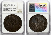 Italy Vatican City Papal States Piastra 1698 NGC AU DETAILS