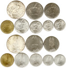 Italy Vatican City 1 - 500 Lire 1966 Set Lot of 8 coins